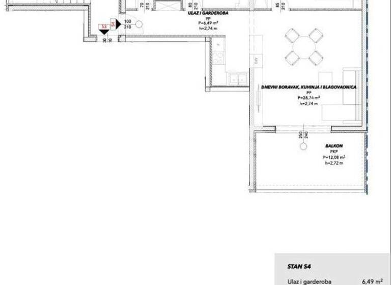 Wohnung zum Kauf 250.000 € 4 Zimmer 72 m² 1. Geschoss Trogir