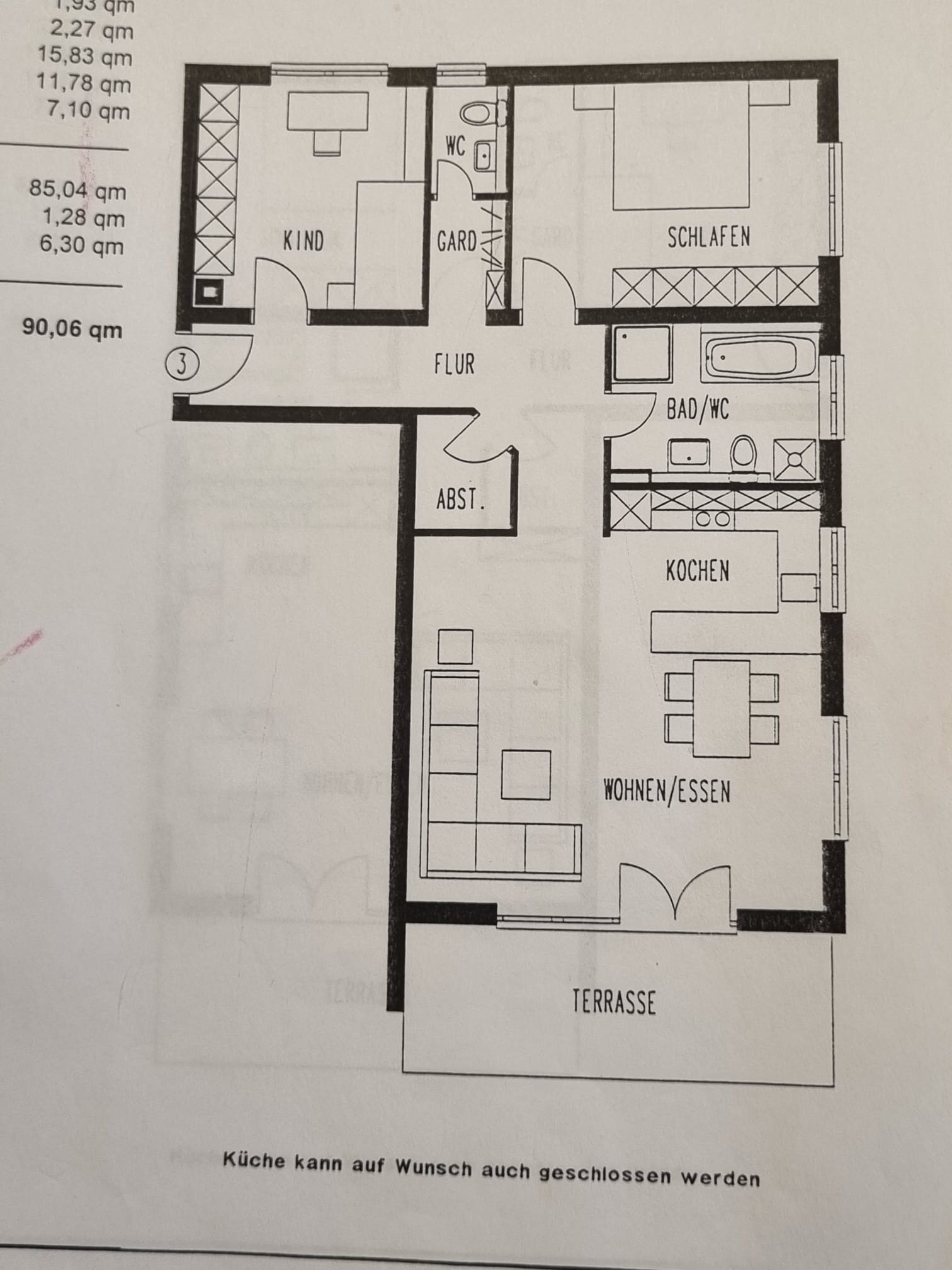 Terrassenwohnung zur Miete 700 € 3,5 Zimmer 90 m²<br/>Wohnfläche EG<br/>Geschoss 01.02.2025<br/>Verfügbarkeit Dogern 79804