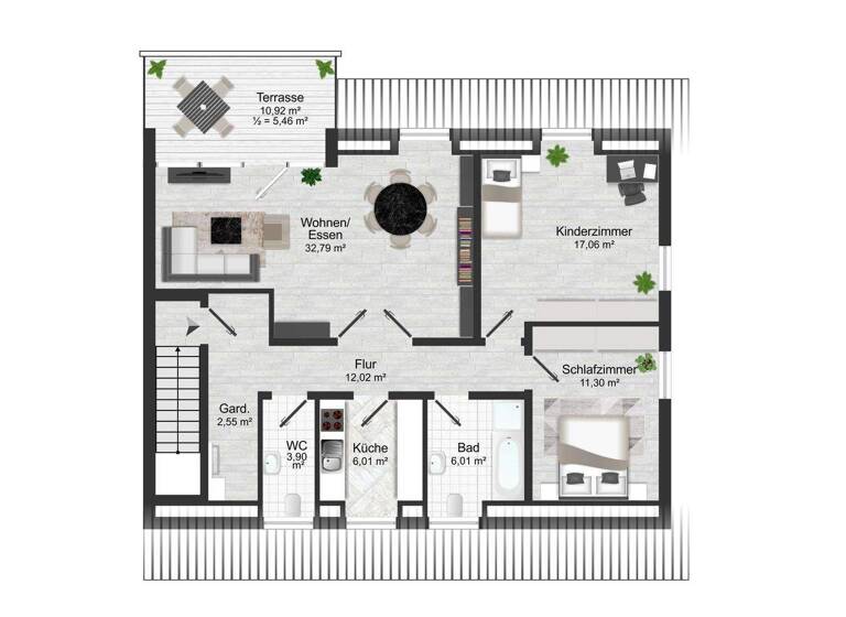 Wohnung zum Kauf 649.000 € 3 Zimmer 97 m² 2. Geschoss Ottobrunn 85521