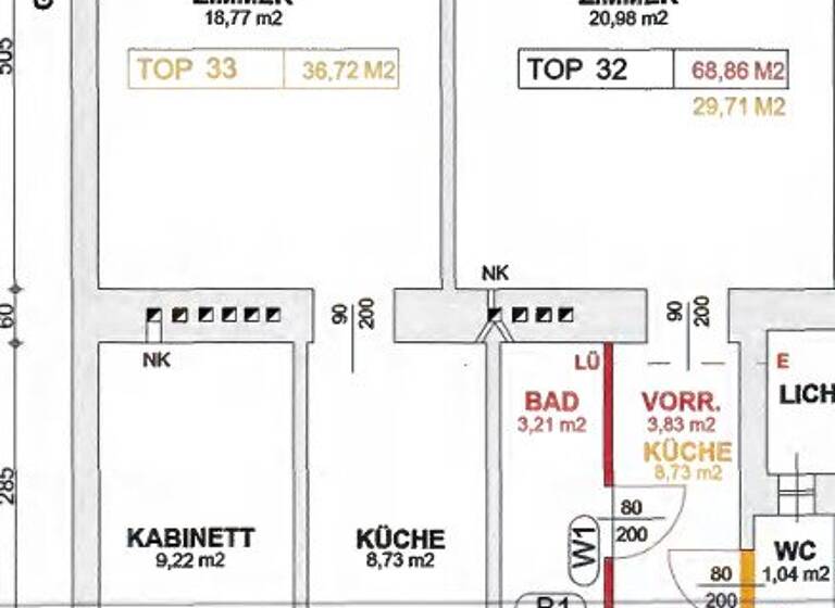 Wohnung zum Kauf 264.000 € 3 Zimmer 68,9 m² 3. Geschoss Wien 1200