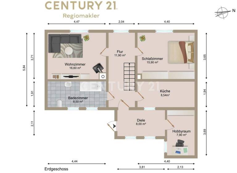 Doppelhaushälfte zum Kauf 55.000 € 5 Zimmer 106,3 m² 184 m² Grundstück Radegast 06369