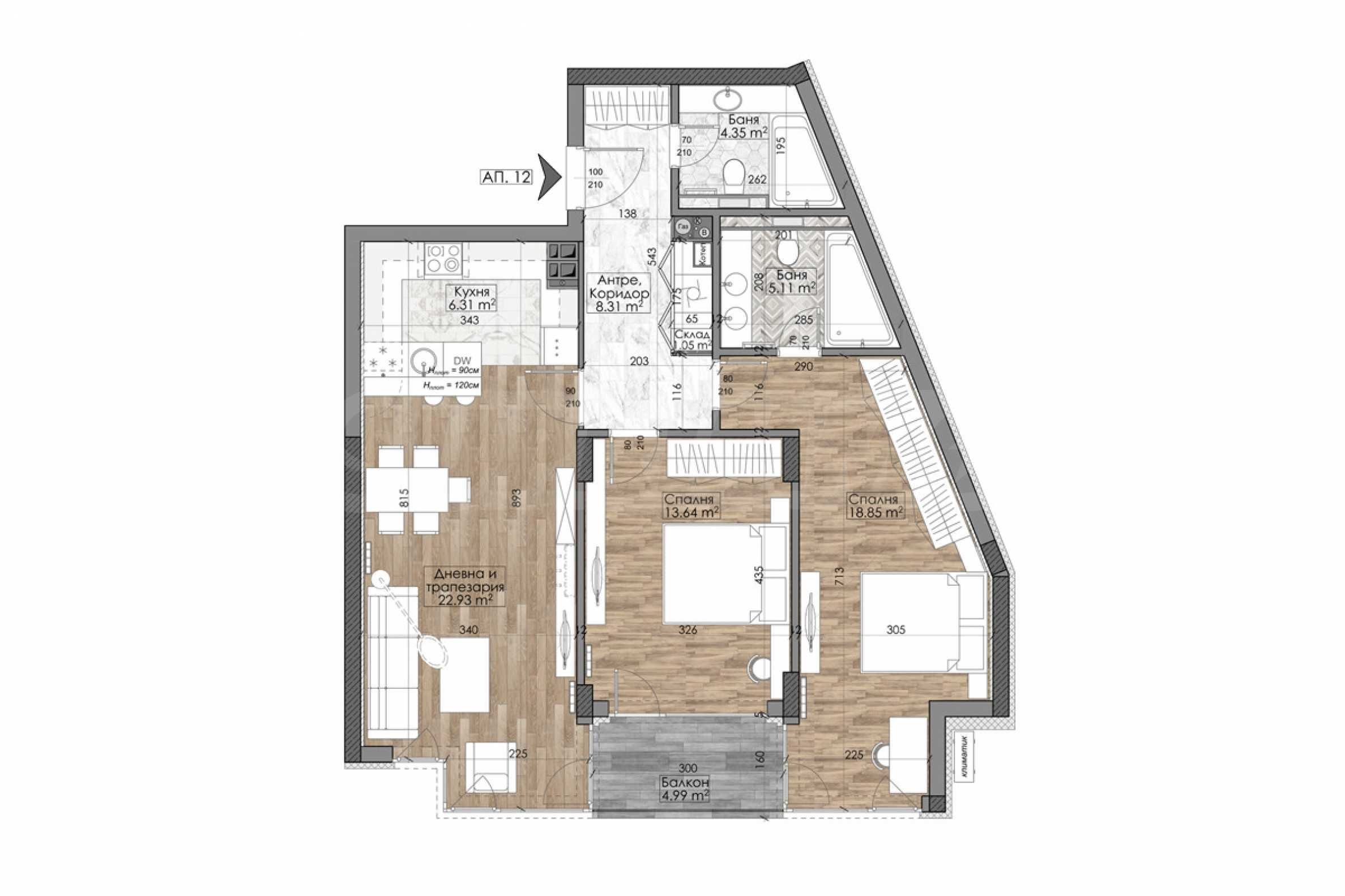 Studio zum Kauf 284.960 € 3 Zimmer 109,6 m²<br/>Wohnfläche Sofia