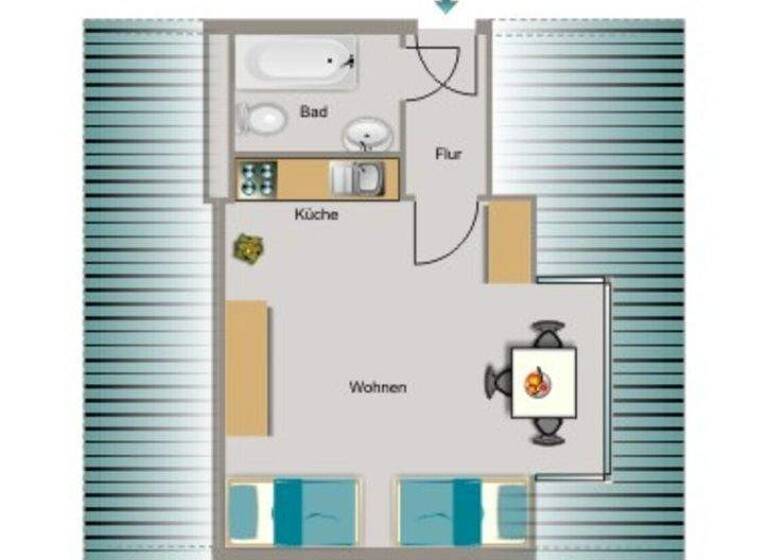 Wohnung zur Miete 218 € 1,5 Zimmer 29 m² 2. Geschoss frei ab 01.04.2026 Schardeyshof 2 Meerbeck Moers 47443
