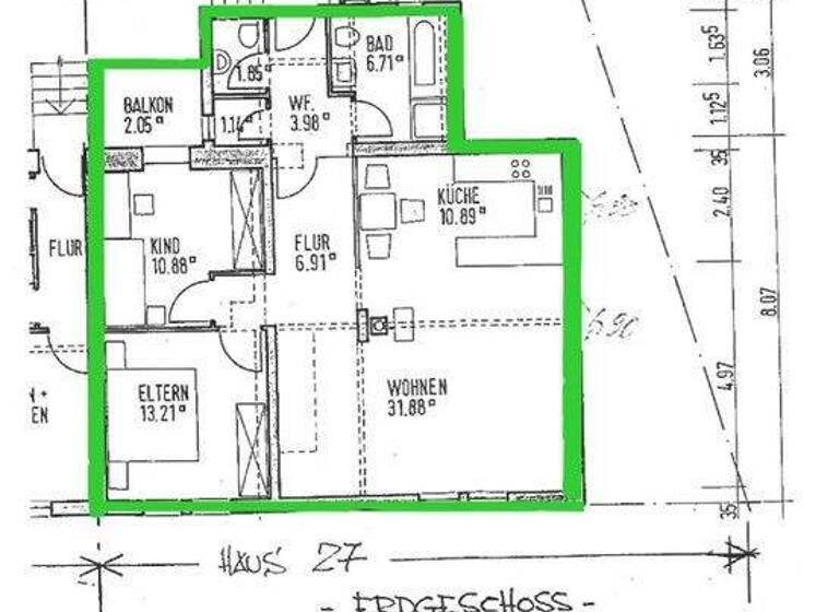 Wohnung zum Kauf 299.000 € 3 Zimmer 88,1 m² 1. Geschoss Staffort Stutensee / Staffort 76297