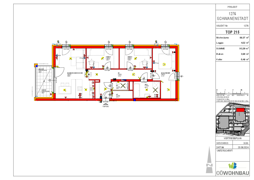 Wohnung zur Miete 1.044 € 4 Zimmer 89,4 m²<br/>Wohnfläche 3.<br/>Geschoss Alleehof 4 und 5 Schwanenstadt 4690