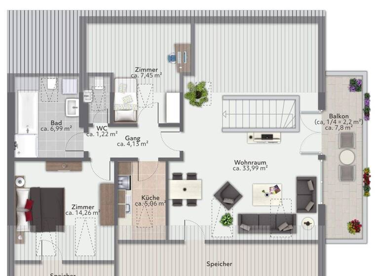 Wohnung zum Kauf 285.000 € 2,5 Zimmer 79 m² Unterwössen 83246