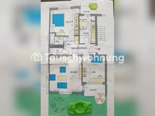Wohnung zur Miete Tauschwohnung 880 € 3 Zimmer 76 m² 1. Geschoss Neuehrenfeld Ehrenfeld 50823
