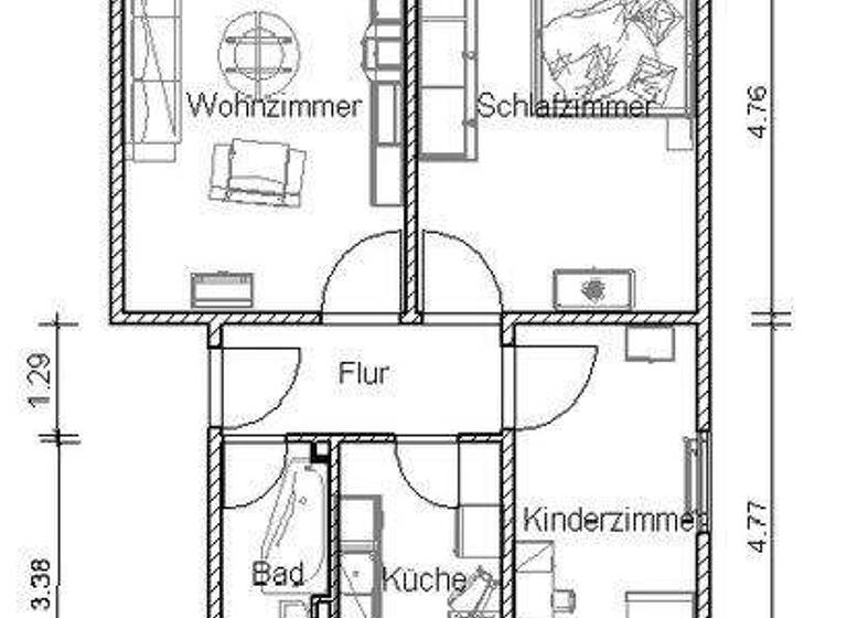 Wohnung zur Miete 386 € 3 Zimmer 59,1 m² 3. Geschoss frei ab 20.03.2026 Permoserstr. 24 Sellerhausen-Stünz Leipzig 04318