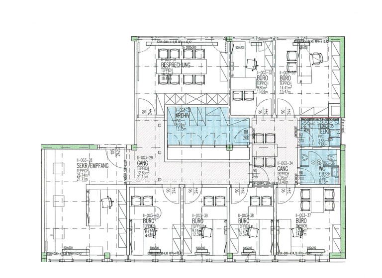 Büro zur Miete 14,34 € 9 Zimmer 150 m² Bürofläche Innsbruck Innsbruck-Stadt 6020