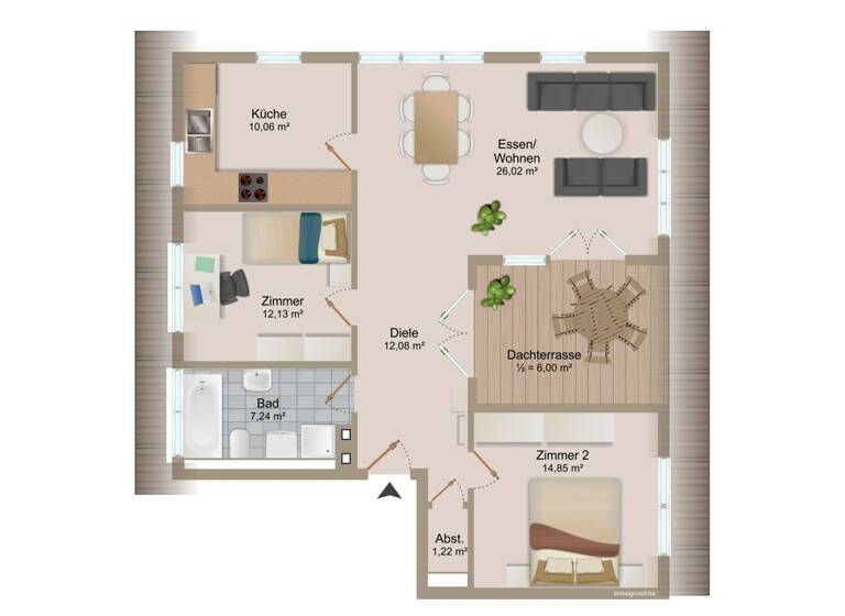 Wohnung zum Kauf 450.000 € 3 Zimmer 89,6 m² Rheinfelden Rheinfelden / Nollingen 79618