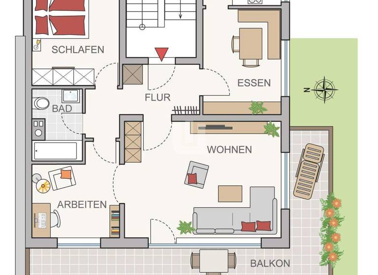 Wohnung zur Miete 1.450 € 3 Zimmer 89 m² EG Gröbenzell 82194