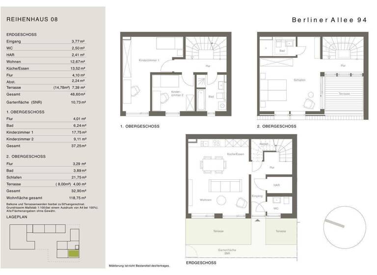 Doppelhaushälfte zum Kauf - Erstbezug provisionsfrei 959.000 € 4 Zimmer 118,8 m² frei ab sofort Berliner Allee 94 Weißensee Berlin 13088
