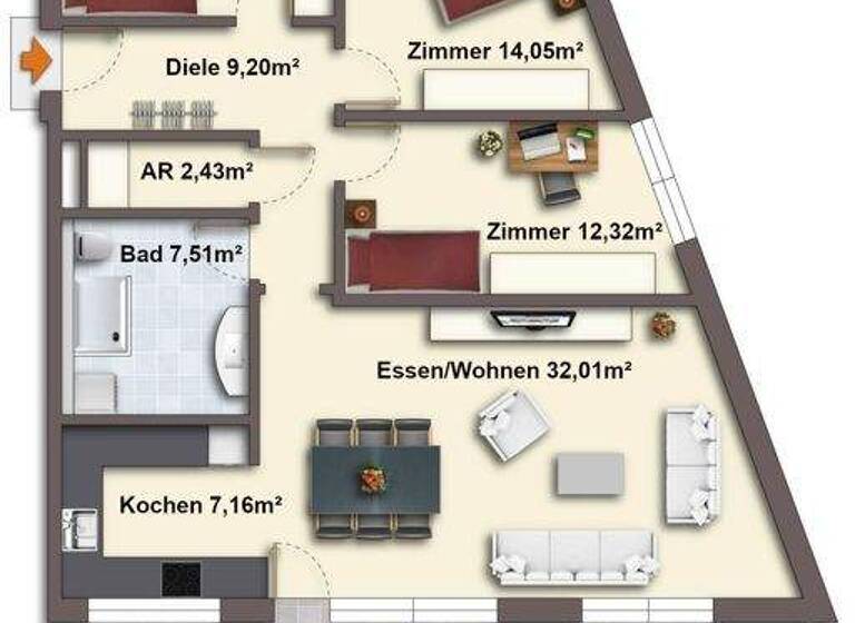 Wohnung zum Kauf 496.000 € 4 Zimmer 96 m² EG Witzkestraße 32 Top 39 Hohenems 6845