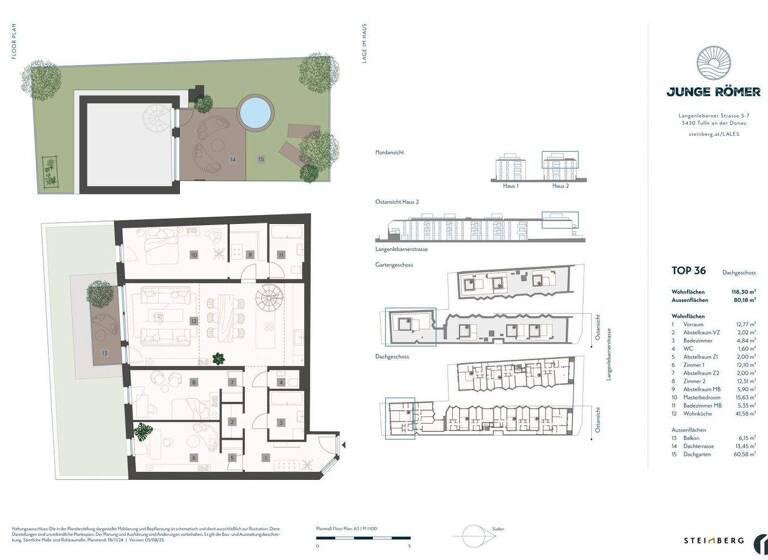Wohnung zum Kauf 4 Zimmer 118,3 m² 2. Geschoss frei ab 01.05.2027 Tulln an der Donau 3430