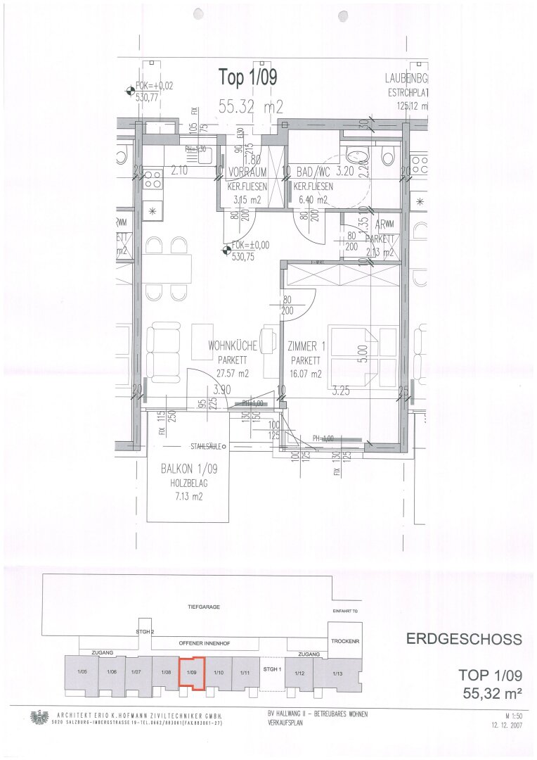 Wohnung zum Kauf provisionsfrei 215.000 € 2 Zimmer 55,5 m²<br/>Wohnfläche EG<br/>Geschoss 01.04.2025<br/>Verfügbarkeit Wiener Bundesstraße 57a Hallwang 5300