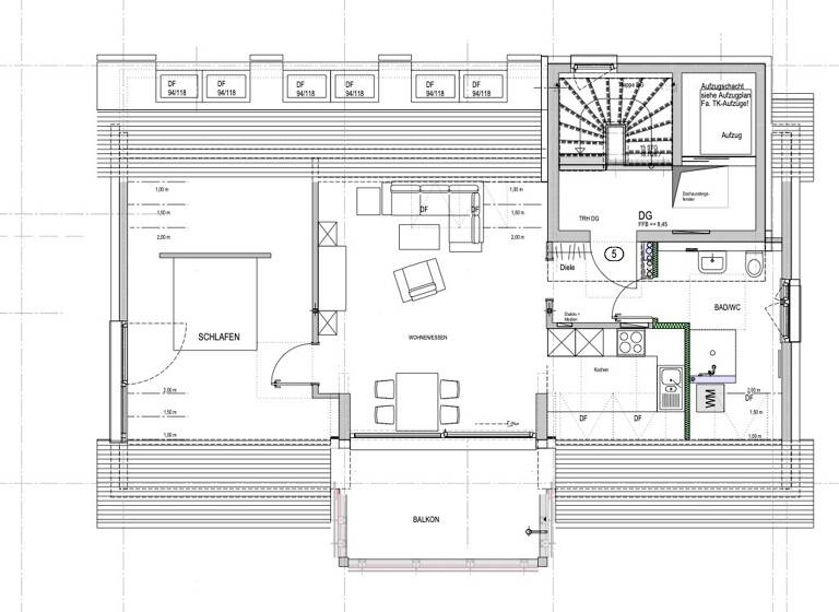 Wohnung zur Miete 1.450 € 2,5 Zimmer 65 m²<br/>Wohnfläche Dachgeschoss, 3.<br/>Geschoss 01.07.2025<br/>Verfügbarkeit Echterdingen Leinfelden-Echterdingen / Echterdingen 70771