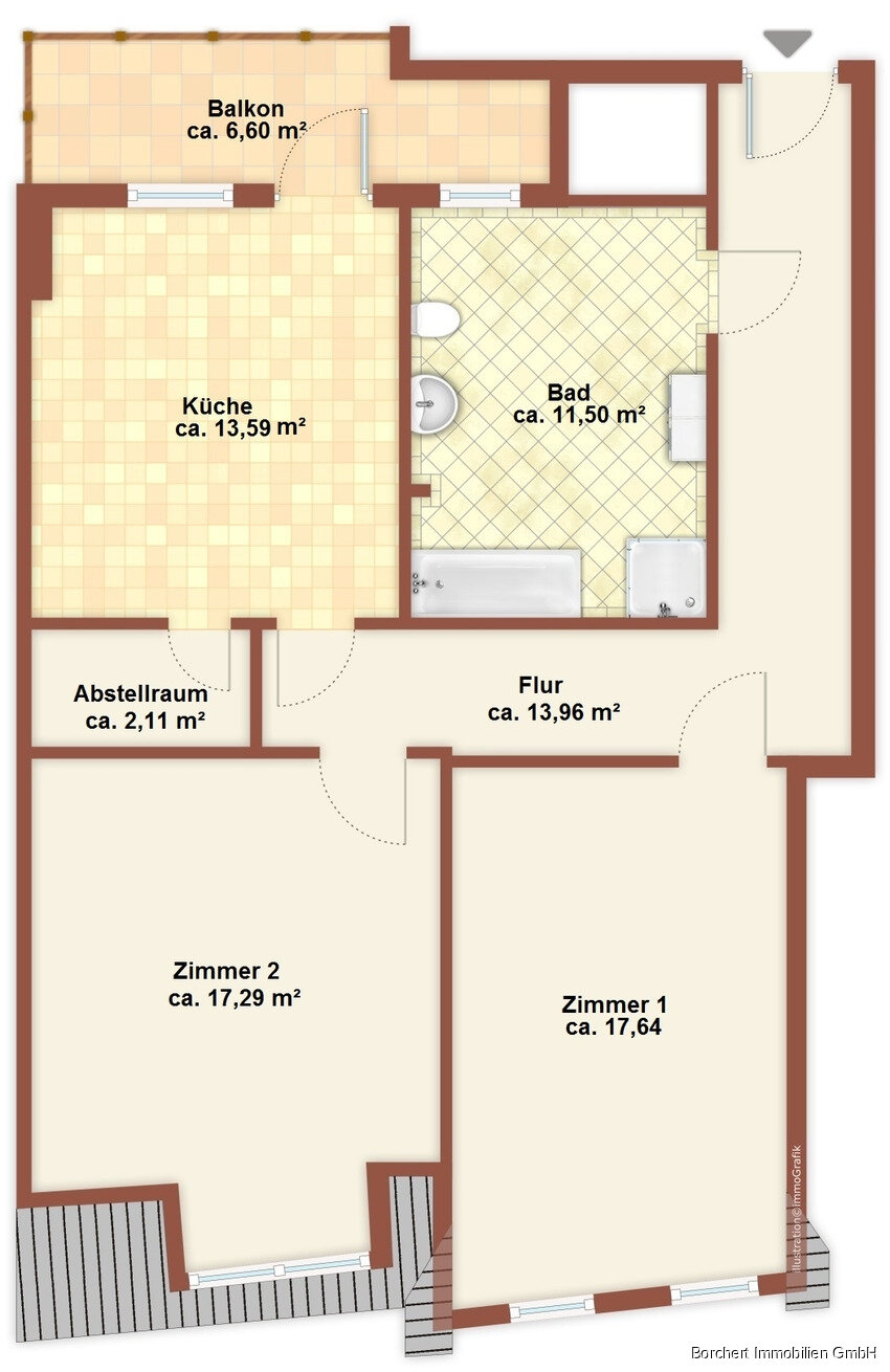 Wohnung zur Miete 790 € 2 Zimmer 82,7 m²<br/>Wohnfläche 4.<br/>Geschoss 01.03.2025<br/>Verfügbarkeit Wahlbezirk 01 Elmshorn 25335