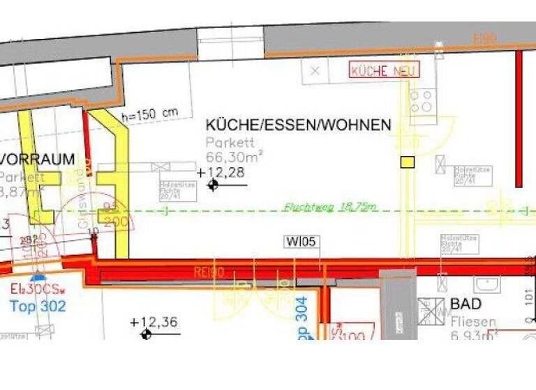Wohnung zur Miete 856 € 2 Zimmer 90,1 m² 3. Geschoss Innere Stadt Graz 8010
