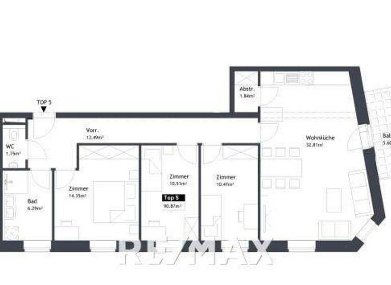 Wohnung zum Kauf 399.000 € 4 Zimmer 90 m² 1. Geschoss Wiener Neustadt 2700