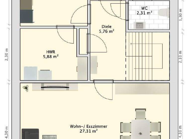 Reihenmittelhaus zum Kauf 219.000 € 4 Zimmer 109,3 m² 255 m² Grundstück Heppens Wilhelmshaven-Heppens 26384