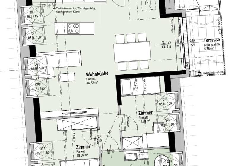 Wohnung zum Kauf - Erstbezug 749.700 € 3 Zimmer 98,3 m² 6. Geschoss Fahrbachgasse 6 Wien 1210