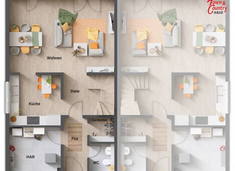 Doppelhaushälfte zum Kauf provisionsfrei 317.290 € 4 Zimmer 117 m²<br/>Wohnfläche 243 m²<br/>Grundstück Lürschau 24850