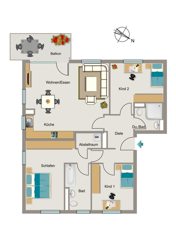 Wohnung zur Miete 1.457 € 4,5 Zimmer 102,5 m²<br/>Wohnfläche 2.<br/>Geschoss 01.02.2025<br/>Verfügbarkeit Max-Schmeling-Straße 2i Benrath Düsseldorf 40597