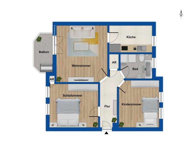 Wohnung zum Kauf 225.000 € 3 Zimmer 80 m² Alzey 55232