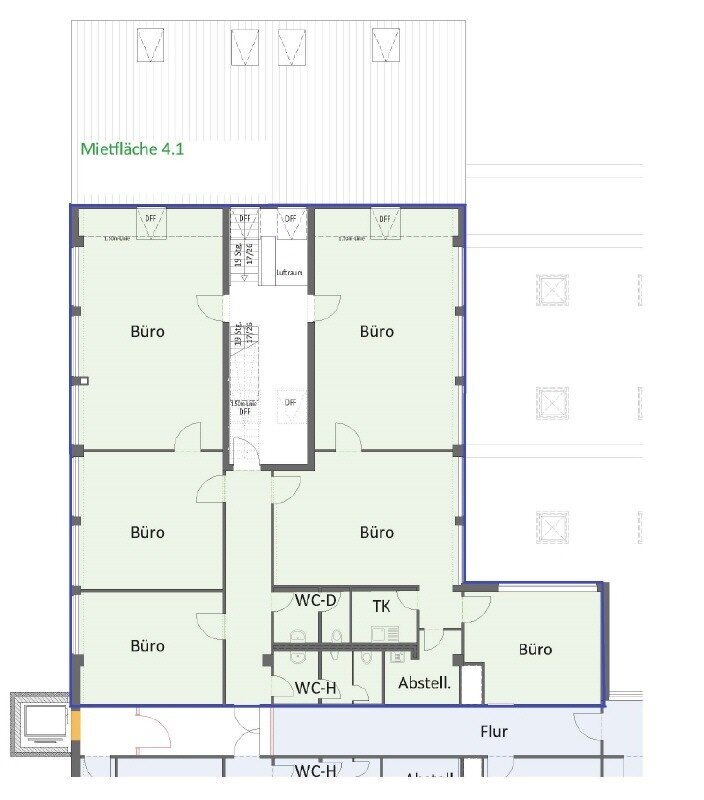 Bürofläche zur Miete 8,50 € 581,9 m²<br/>Bürofläche ab 256,3 m²<br/>Teilbarkeit Kesselsdorf Wilsdruff 01723