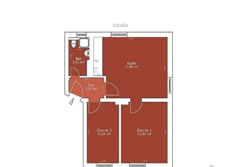 Wohnung zur Miete 799 € 2 Zimmer 48 m² frei ab sofort Kuhlenstr. 26 Innenstadt Minden 32427