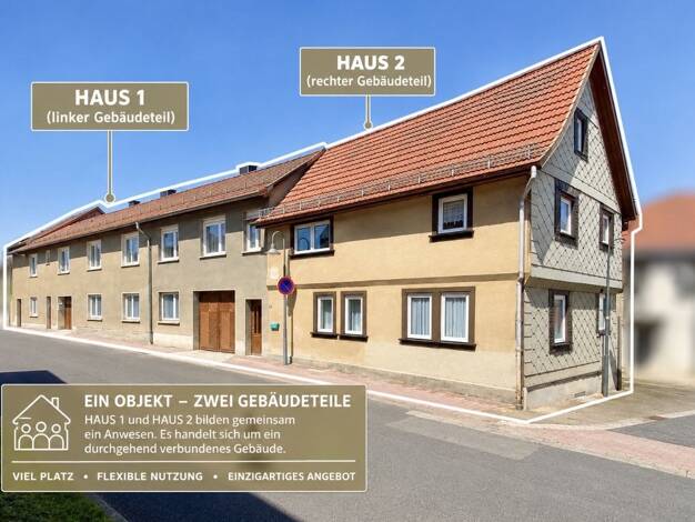 Mehrfamilienhaus zum Kauf 99.000 € 11 Zimmer 180 m² 500 m² Grundstück frei ab 31.12.2026 Höngeda Weinbergen 99998