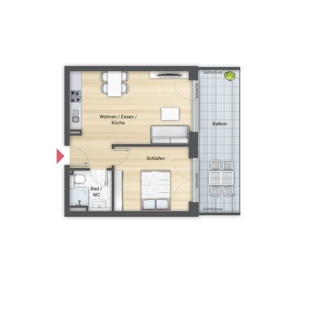 Wohnung zur Miete 739 € 2 Zimmer 46,2 m²<br/>Wohnfläche 3.<br/>Geschoss Am historischen Loksschuppen 12 Stadtpark / Stadtgrenze 20 Fürth 90762