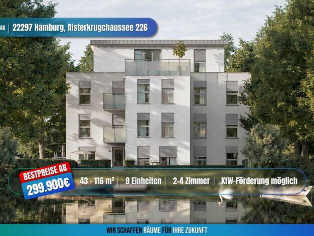 Penthouse zum Kauf - Erstbezug provisionsfrei als Kapitalanlage geeignet 899.900 € 4 Zimmer 116 m² Alsterkrugchaussee 226 Alsterdorf Nord 22297