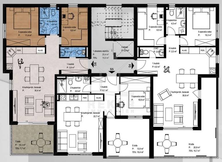 Wohnung zum Kauf - Erstbezug 282.900 € 3 Zimmer 72 m² 1. Geschoss Zadar 23000