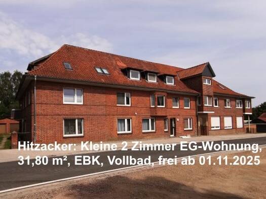 Wohnung zur Miete 295 € 2 Zimmer 31,8 m² EG frei ab 01.11.2025 Hitzacker 29456