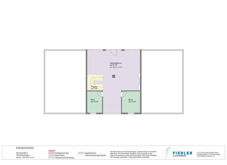 Gewerbeobjekt zum Kauf provisionsfrei als Kapitalanlage geeignet 450.000 € 167 m² Gartenstraße 4 Innenstadt Reutlingen 72764