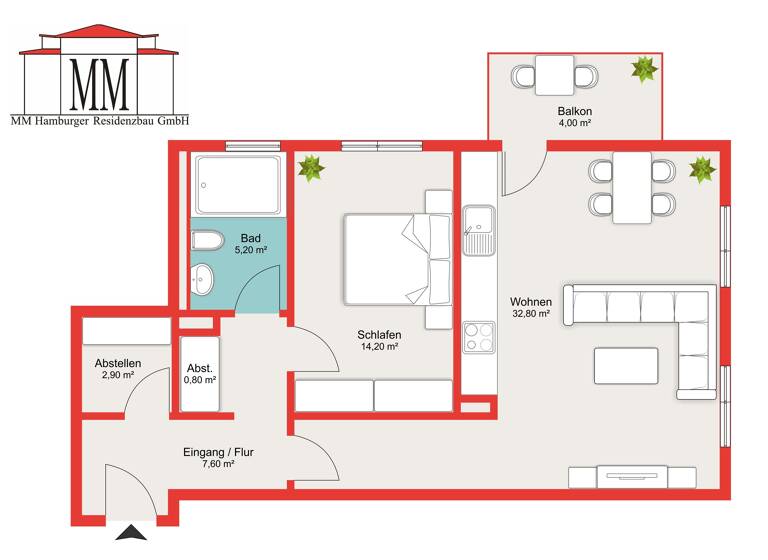 Wohnung zum Kauf als Kapitalanlage geeignet 345.500 € 2 Zimmer 65,5 m²<br/>Wohnfläche Metzendorfer Weg 09 Eißendorf Hamburg 21077