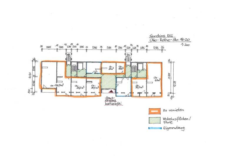 Wohn- und Geschäftshaus zur Miete provisionsfrei 1 Zimmer 335 m² Bürofläche teilbar von 38 m² bis 198 m² Otto-Rothe-Straße 18 Lusan Gera 07549