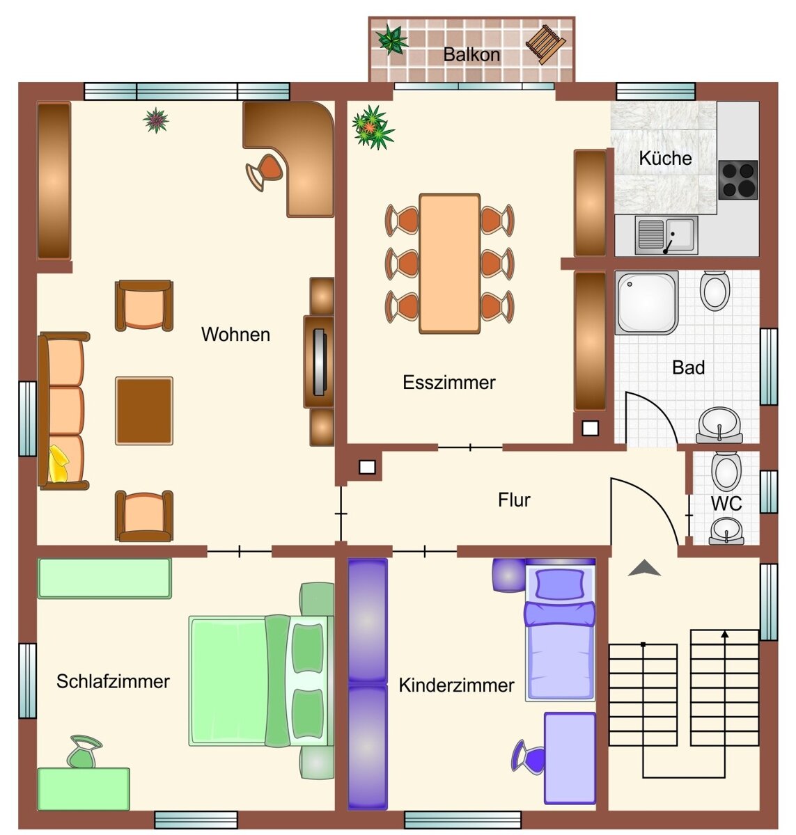 Wohnung zum Kauf 319.000 € 5 Zimmer 94 m²<br/>Wohnfläche 2.<br/>Geschoss Herdweg Böblingen 71032