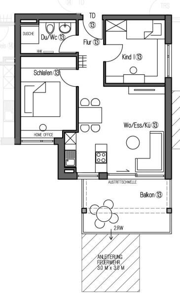 Wohnung zum Kauf provisionsfrei 429.900 € 3 Zimmer 58,3 m²<br/>Wohnfläche Beethovenstraße 64 Ludwigsburg - Ost Ludwigsburg 71640