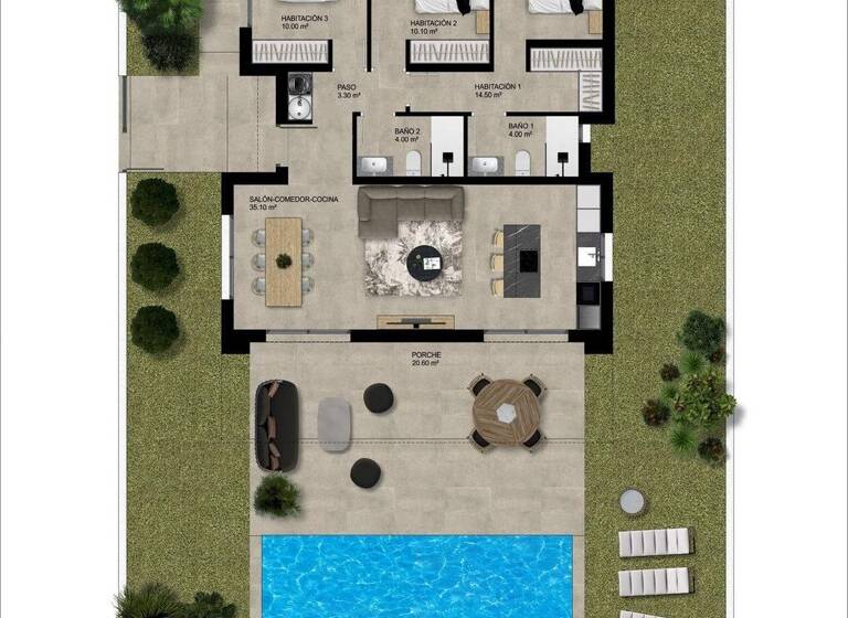 Villa zum Kauf provisionsfrei 278.900 € 4 Zimmer 108 m² 444 m² Grundstück Avenida Elche Hondon de las Nieves 03688