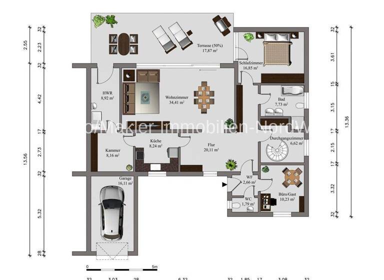 Doppelhaushälfte zum Kauf 359.000 € 6 Zimmer 175 m² 930 m² Grundstück Hornumer Straße 11 Asel Wittmund 26409