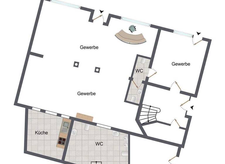 Bar/Café zur Miete - Erstbezug provisionsfrei 35 € 202,2 m² Gastrofläche Nördliche Innenstadt Potsdam 14467