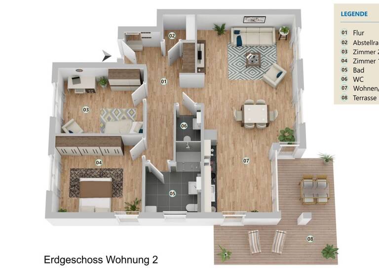 Wohnung zum Kauf - Erstbezug provisionsfrei 527.250 € 3 Zimmer 105,5 m² frei ab sofort St. Jürgen Lübeck 23562