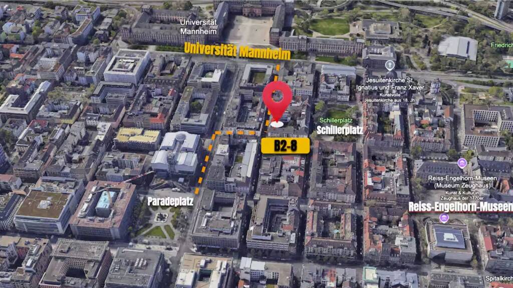 Wohnung zur Miete 882 € 2,5 Zimmer 66 m² A1 2 Quadrate Mannheim 68159