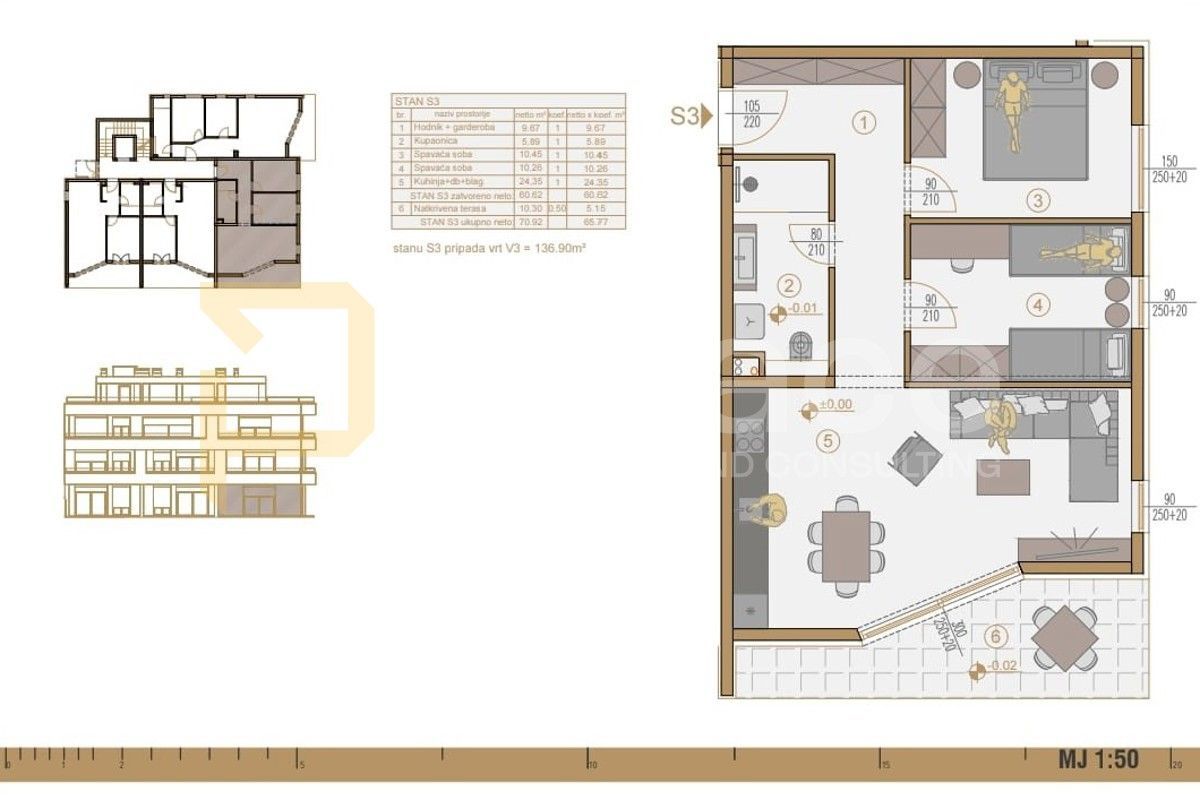 Wohnung zum Kauf 210.464 € 2 Zimmer 66 m²<br/>Wohnfläche Vidikovac