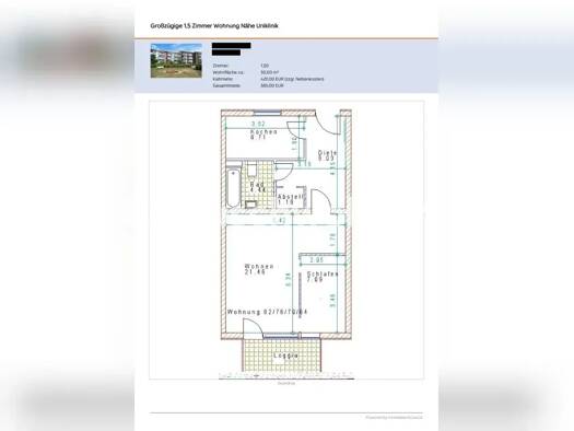 Wohnung zur Miete Tauschwohnung 420 € 1,5 Zimmer 50 m² 3. Geschoss Laurensberg Aachen 52074