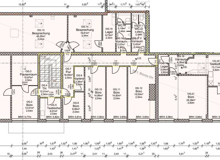 Bürofläche zur Miete 2.595 € 13 Zimmer 305 m² Bürofläche Schwarzenbek 21493
