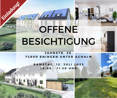 Doppelhaushälfte zum Kauf - Erstbezug 593.575 € 5,5 Zimmer 135,7 m² 303 m² Grundstück Eningen Eningen u.A. 72800