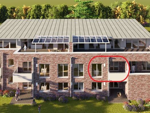 Wohnung zur Miete 660 € 2 Zimmer 55 m² Geschoss 1/3 frei ab 01.10.2026 Brokweg 43 Dülmen 48249